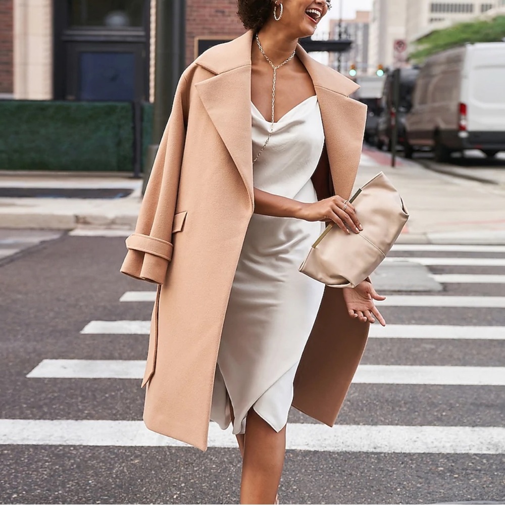 Express NWT satin cowl neck slip dress